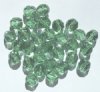 25 8mm Faceted Antique Green Firepolish Beads